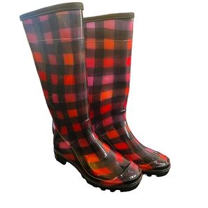 Rare Retro Chic Gingham Galoshes